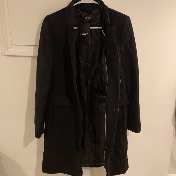 NWT DKNY Coat women BLACK SIZE SMALL - Picture 3 of 10